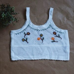 ✨Rebellion Again Crochet Tank – Size M